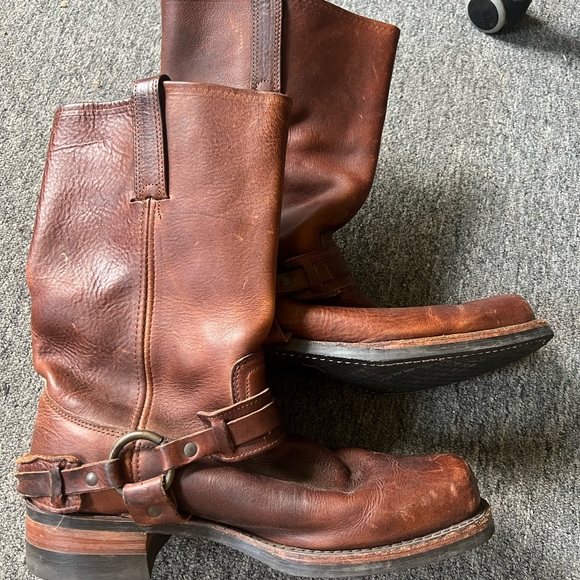 Frye Brown Moto Harness Boots, size 11 - Picture 7 of 10
